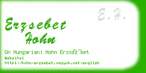 erzsebet hohn business card